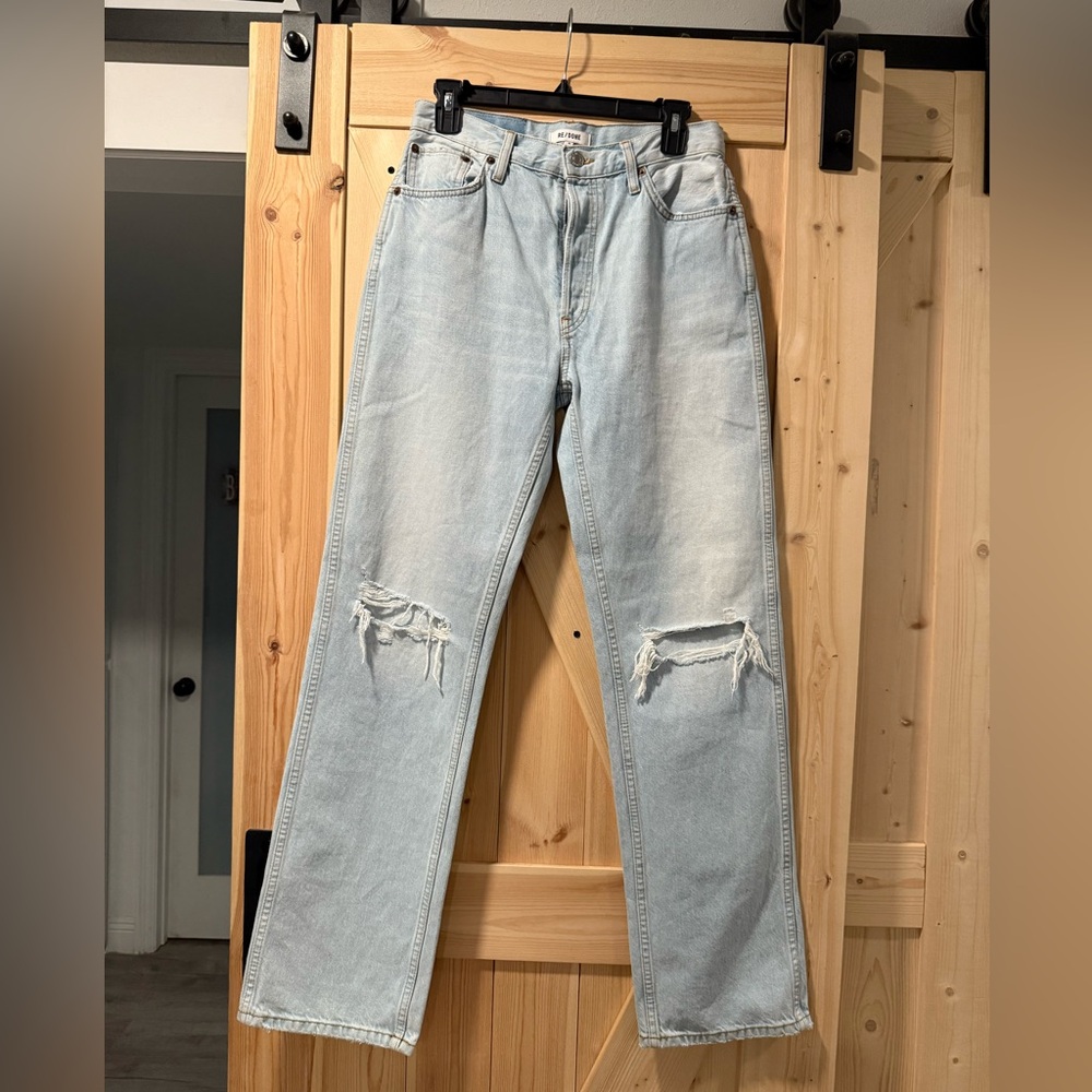 Re/Done light denim jeans size 28